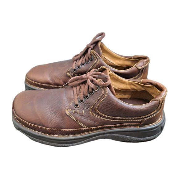 Born Moc Style Loafers Women's Brown Leather Lace Up Comfort Shoes Size 9.5M - Picture 1 of 9